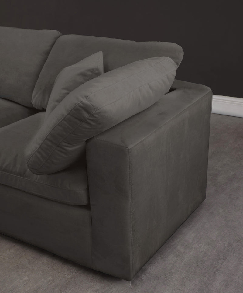 Cozy Grey Velvet Cloud Modular Sofa - Town Of Bargains Furniture - NY