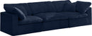 Cozy Navy Velvet Cloud Modular Sofa - Town Of Bargains Furniture - NY