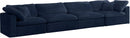 Cozy Navy Velvet Cloud Modular Sofa - Town Of Bargains Furniture - NY