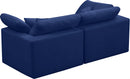 Cozy Navy Velvet Cloud Modular Sofa - Town Of Bargains Furniture - NY