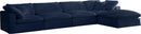 Cozy Navy Velvet Cloud Modular Sectional - Town Of Bargains Furniture - NY