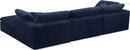 Cozy Navy Velvet Cloud Modular Sectional - Town Of Bargains Furniture - NY
