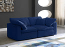 Cozy Navy Velvet Cloud Modular Sofa - Town Of Bargains Furniture - NY