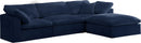 Cozy Navy Velvet Cloud Modular Sectional - Town Of Bargains Furniture - NY