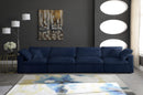 Cozy Navy Velvet Cloud Modular Sofa - Town Of Bargains Furniture - NY
