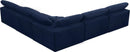 Cozy Navy Velvet Cloud Modular Sectional - Town Of Bargains Furniture - NY