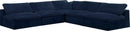 Cozy Navy Velvet Cloud Modular Sectional - Town Of Bargains Furniture - NY