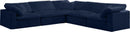 Cozy Navy Velvet Cloud Modular Sectional - Town Of Bargains Furniture - NY