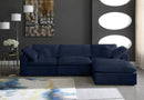 Cozy Navy Velvet Cloud Modular Sectional - Town Of Bargains Furniture - NY