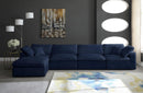 Cozy Navy Velvet Cloud Modular Sectional - Town Of Bargains Furniture - NY