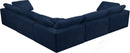 Cozy Navy Velvet Cloud Modular Sectional - Town Of Bargains Furniture - NY