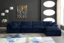 Cozy Navy Velvet Cloud Modular Sectional - Town Of Bargains Furniture - NY