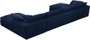 Cozy Navy Velvet Cloud Modular Sectional - Town Of Bargains Furniture - NY