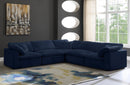 Cozy Navy Velvet Cloud Modular Sectional - Town Of Bargains Furniture - NY
