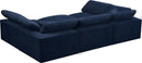 Cozy Navy Velvet Cloud Modular Sectional - Town Of Bargains Furniture - NY