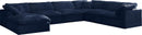 Cozy Navy Velvet Cloud Modular Sectional - Town Of Bargains Furniture - NY