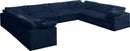 Cozy Navy Velvet Cloud Modular Sectional - Town Of Bargains Furniture - NY