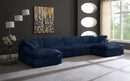 Cozy Navy Velvet Cloud Modular Sectional - Town Of Bargains Furniture - NY