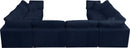 Cozy Navy Velvet Cloud Modular Sectional - Town Of Bargains Furniture - NY