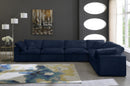 Cozy Navy Velvet Cloud Modular Sectional - Town Of Bargains Furniture - NY