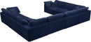 Cozy Navy Velvet Cloud Modular Sectional - Town Of Bargains Furniture - NY