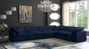 Cozy Navy Velvet Cloud Modular Sectional - Town Of Bargains Furniture - NY