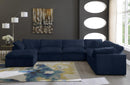 Cozy Navy Velvet Cloud Modular Sectional - Town Of Bargains Furniture - NY