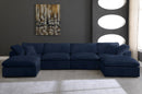Cozy Navy Velvet Cloud Modular Sectional - Town Of Bargains Furniture - NY