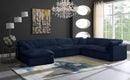 Cozy Navy Velvet Cloud Modular Sectional - Town Of Bargains Furniture - NY