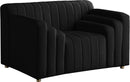 Naya Black Velvet Chair - Town Of Bargains Furniture - NY
