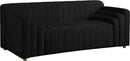 Naya Black Velvet Loveseat - Town Of Bargains Furniture - NY