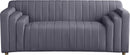 Naya Grey Velvet Loveseat - Town Of Bargains Furniture - NY