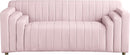 Naya Pink Velvet Loveseat - Town Of Bargains Furniture - NY