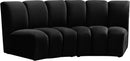 Infinity Black Velvet 2pc. Modular Sectional - Town Of Bargains Furniture - NY