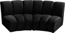 Infinity Black Velvet 2pc. Modular Sectional - Town Of Bargains Furniture - NY