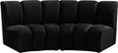 Infinity Black Velvet 2pc. Modular Sectional - Town Of Bargains Furniture - NY