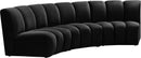 Infinity Black Velvet 3pc. Modular Sectional - Town Of Bargains Furniture - NY