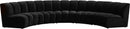 Infinity Black Velvet 5pc. Modular Sectional - Town Of Bargains Furniture - NY