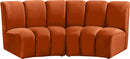 Infinity Cognac Velvet 2pc. Modular Sectional - Town Of Bargains Furniture - NY