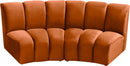 Infinity Cognac Velvet 2pc. Modular Sectional - Town Of Bargains Furniture - NY