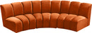 Infinity Cognac Velvet 3pc. Modular Sectional - Town Of Bargains Furniture - NY