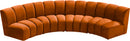 Infinity Cognac Velvet 4pc. Modular Sectional - Town Of Bargains Furniture - NY
