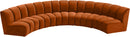 Infinity Cognac Velvet 5pc. Modular Sectional - Town Of Bargains Furniture - NY