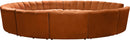 Infinity Cognac Velvet 12pc. Modular Sectional - Town Of Bargains Furniture - NY