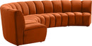 Infinity Cognac Velvet 5pc. Modular Sectional - Town Of Bargains Furniture - NY