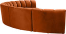 Infinity Cognac Velvet 6pc. Modular Sectional - Town Of Bargains Furniture - NY