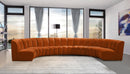 Infinity Cognac Velvet 7pc. Modular Sectional - Town Of Bargains Furniture - NY