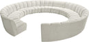 Infinity Cream Velvet 12pc. Modular Sectional - Town Of Bargains Furniture - NY