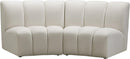 Infinity Cream Velvet 2pc. Modular Sectional - Town Of Bargains Furniture - NY