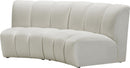 Infinity Cream Velvet 2pc. Modular Sectional - Town Of Bargains Furniture - NY